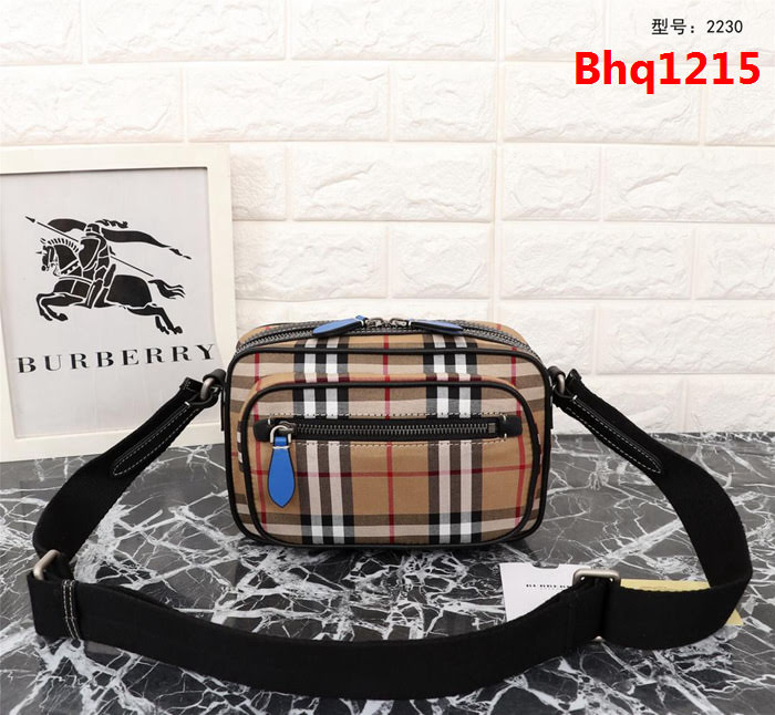 BURBERRY巴寶莉 Vintage復古格紋 斜背包 相機包  Bhq1215