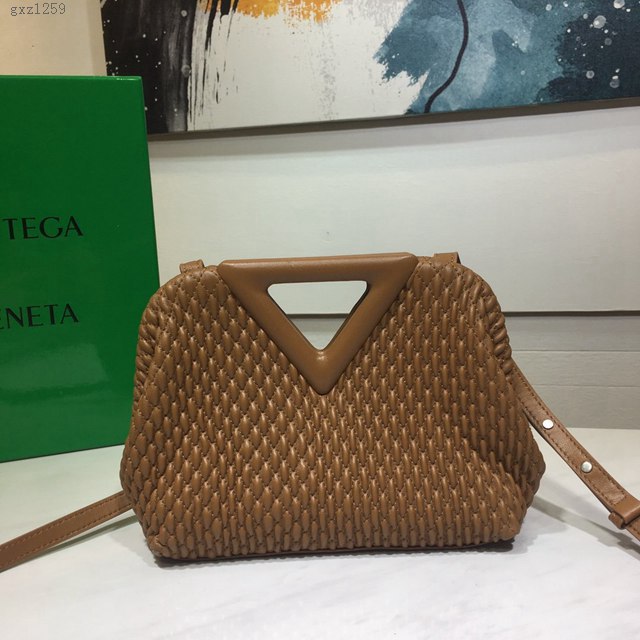 Bottega veneta高端女包 8546B BV寶緹嘉2021包包最新triangle倒三角手提單肩斜挎包三角包  gxz1259