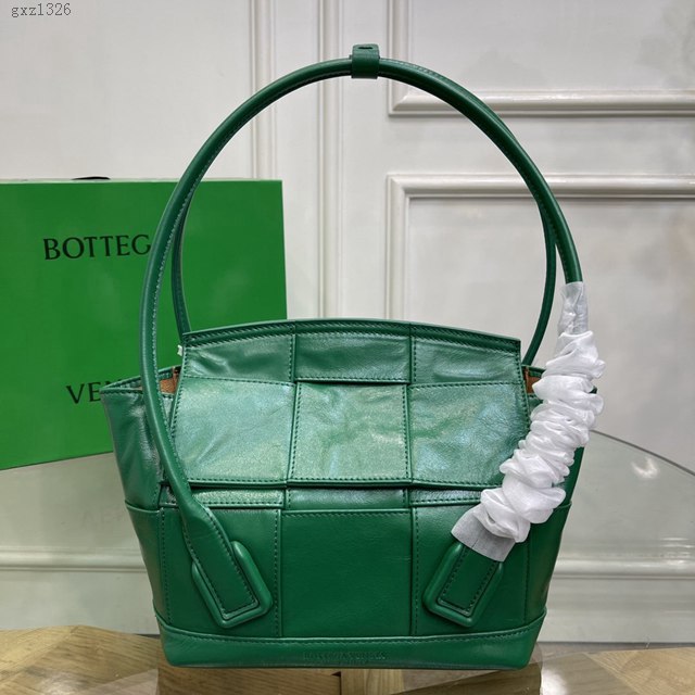 Bottega veneta高端女包 96009s小號 寶緹嘉新款Arco33油蠟皮手提包 BV經典款小牛皮arco女包  gxz1326