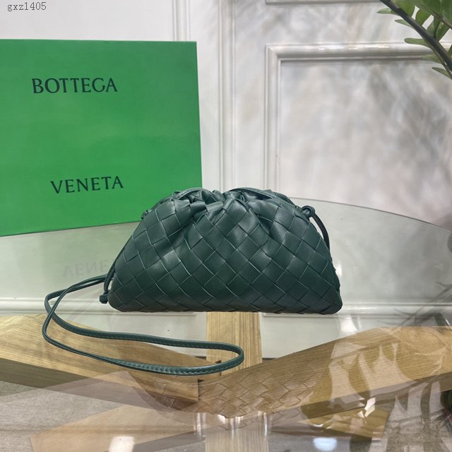 Bottega veneta高端女包 98061寬編織 寶緹嘉純手工編織羔羊皮女包 BV經典款小號編織雲朵包  gxz1405