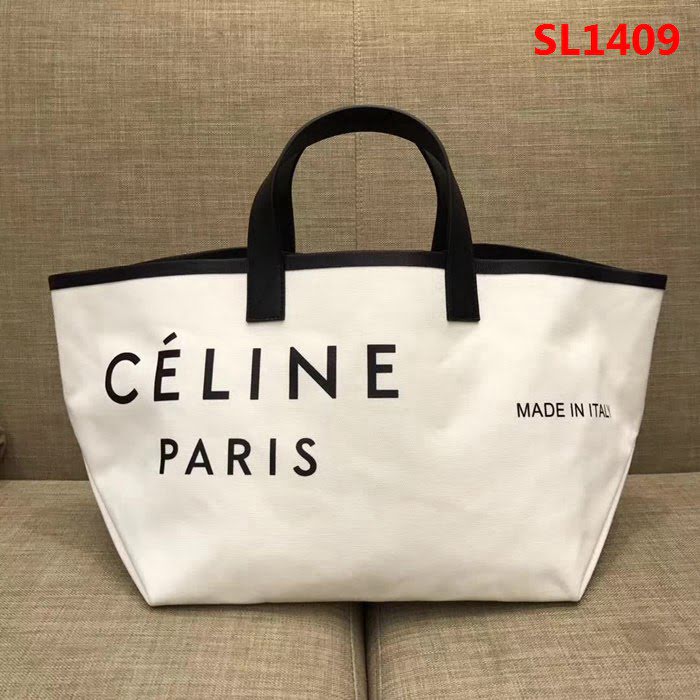 CELINE賽琳原單 2018新款紅字母帆布購物袋 手提包 SL1409