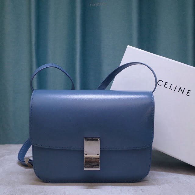 Celine女包 賽琳全新升級手搓紋系列 Celine box豆腐包 Celine單肩斜挎女包 78008  slyd2009