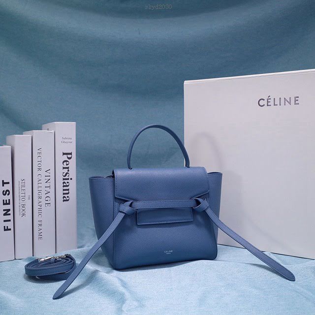 Celine女包 賽琳掌紋牛皮小號手提包 Celine belt bag鯰魚包 189003  slyd2030