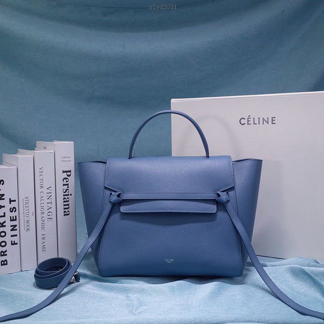 Celine女包 賽琳掌紋牛皮大號手提包 Celine belt bag鯰魚包 189103  slyd2031