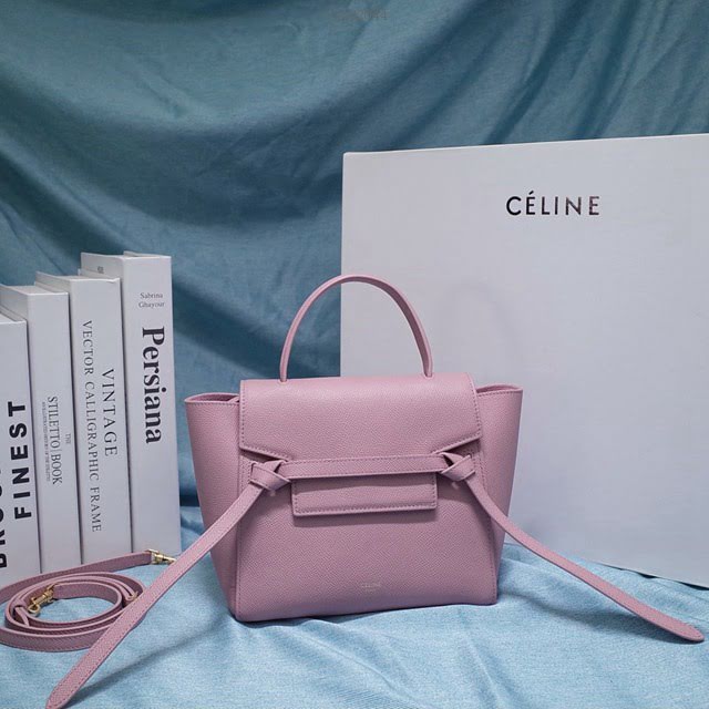 Celine女包 賽琳掌紋牛皮小號手提包 Celine belt bag鯰魚包 189003  slyd2044