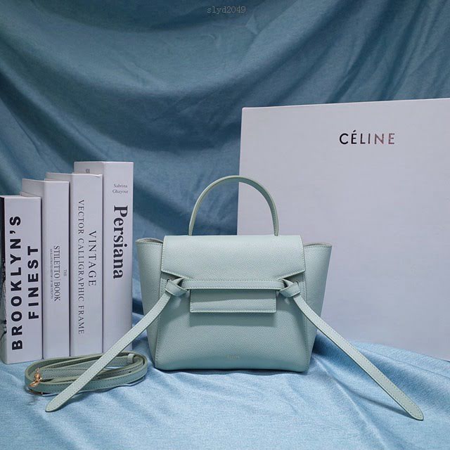 Celine女包 賽琳掌紋牛皮小號手提包 Celine belt bag鯰魚包 189003  slyd2049