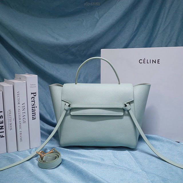 Celine女包 賽琳掌紋牛皮大號手提包 Celine belt bag鯰魚包 189103  slyd2051