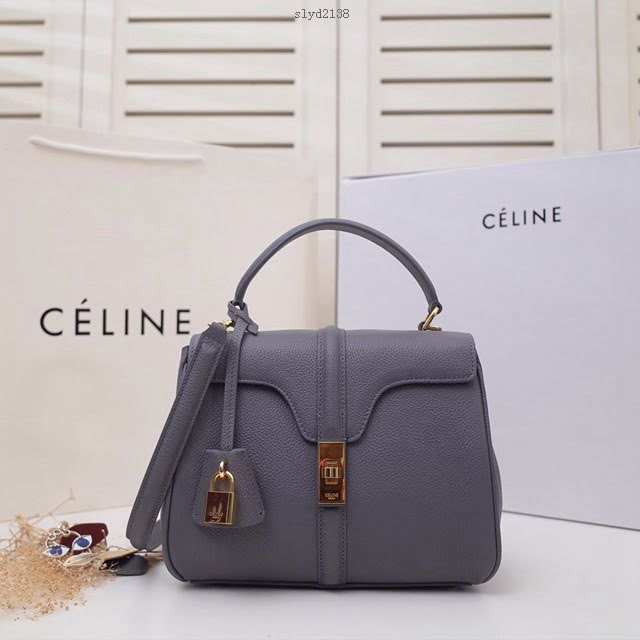 Celine女包 賽琳16Bag新款小號 粒面小牛皮 Celine單肩或斜挎女包 188003  slyd2138