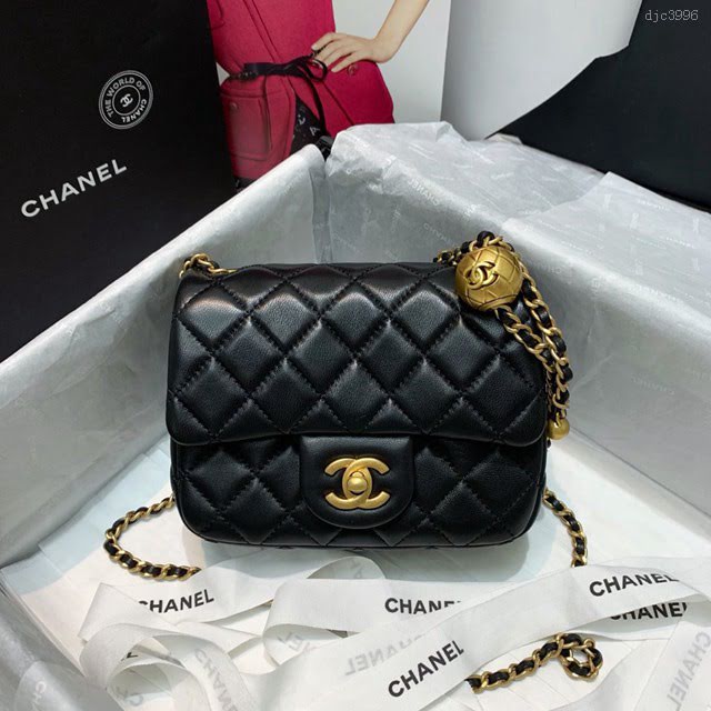 Chanel女包 1786黑色 Chanel2020新款單肩腋下包 Chanel鏈條單肩斜挎小號包  djc3996