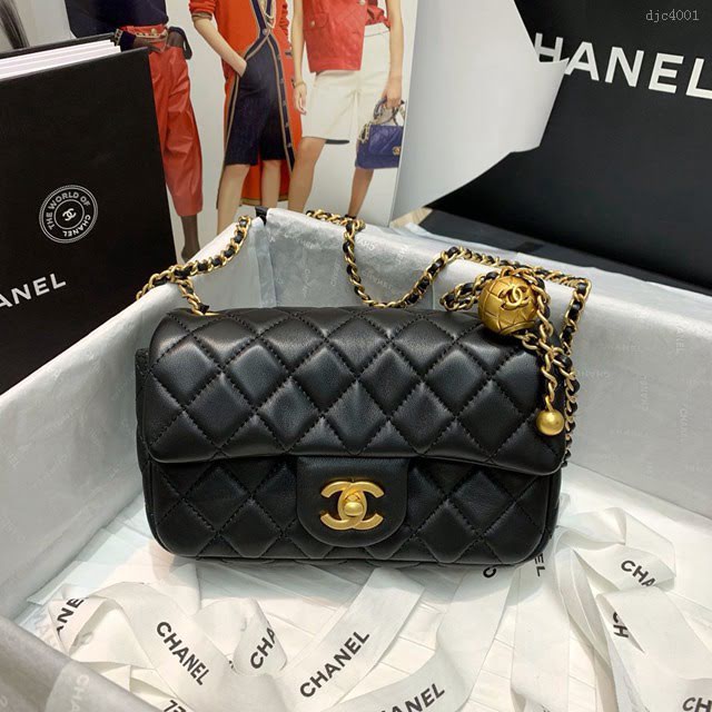 Chanel女包 1787黑色 Chanel2020新款單肩腋下包 Chanel鏈條單肩斜挎包  djc4001