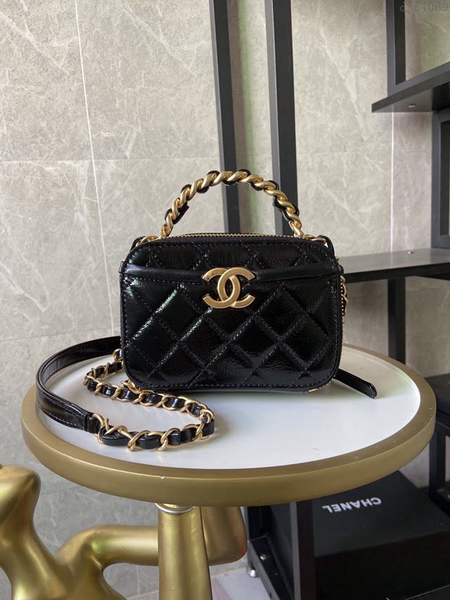 Chanel女包 香奈兒專櫃最新款小號化妝包 Chanel手提肩背斜挎包 S2178  djc4069