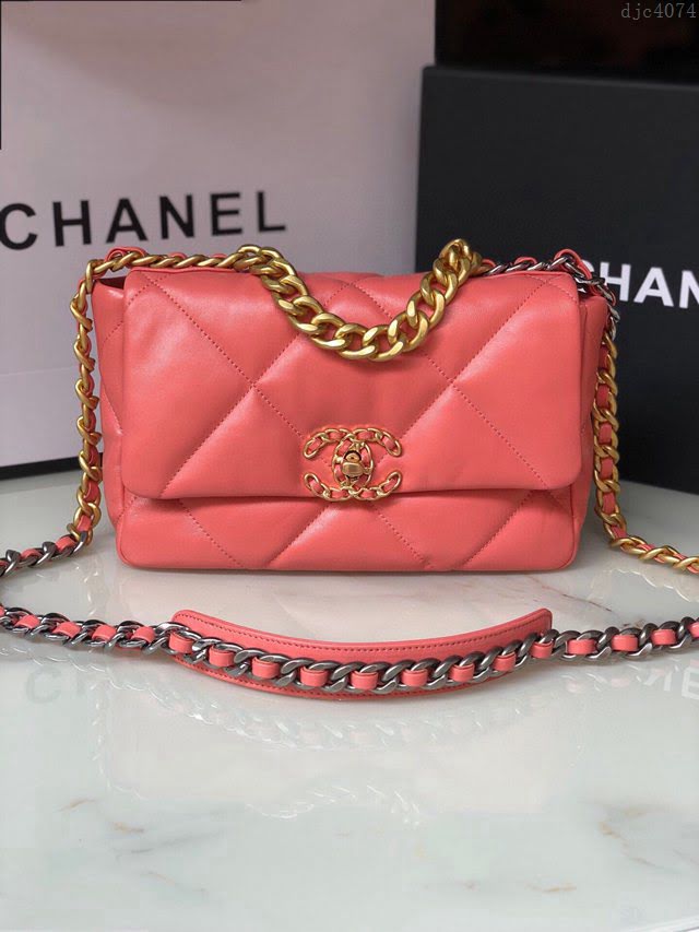 Chanel女包 香奈兒專櫃最新款19系列羊皮包 Chanel經典款女包 S1160  djc4074