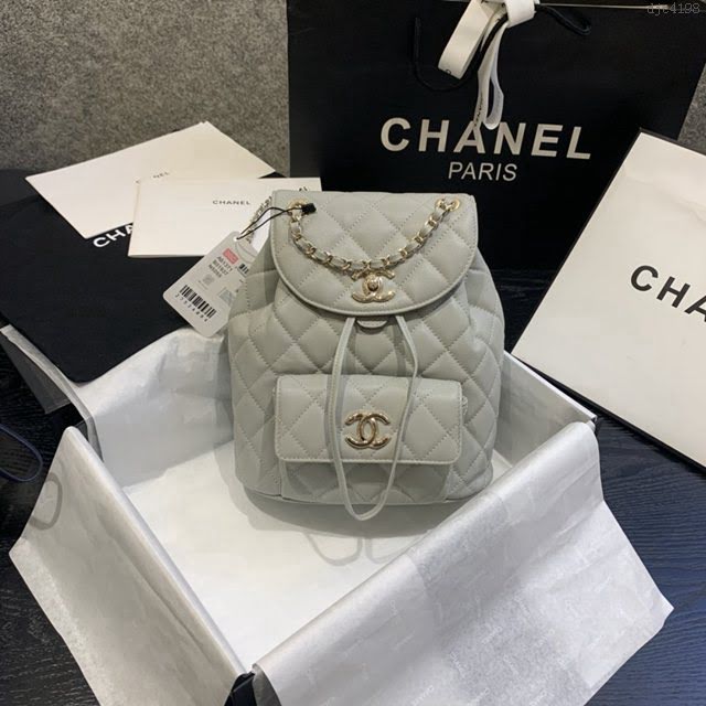 Chanel女包 香奈兒專櫃最新款球紋魚子醬牛皮後背包 Chanel雙肩背包 AS1371  djc4198