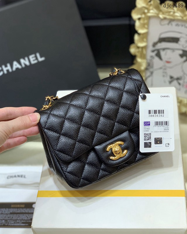 Chanel專櫃新款純原廠CF方胖子經典款Classic flap bag 香奈兒1115小羊皮鏈條肩背女包 djc4489