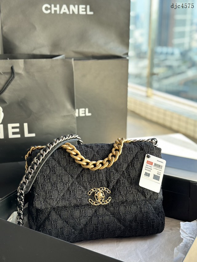 Chanel專櫃2022年新色秋冬款絨布系列19bag鏈條女包 AS1161# 香奈兒手拿斜挎側背肩背手提女包 djc4575