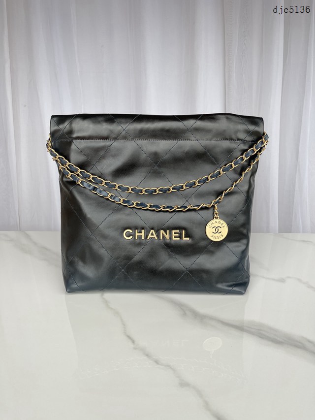 Chanel專櫃新款22bag AS3260 香奈兒原單牛皮鏈條肩背女包 djc5136