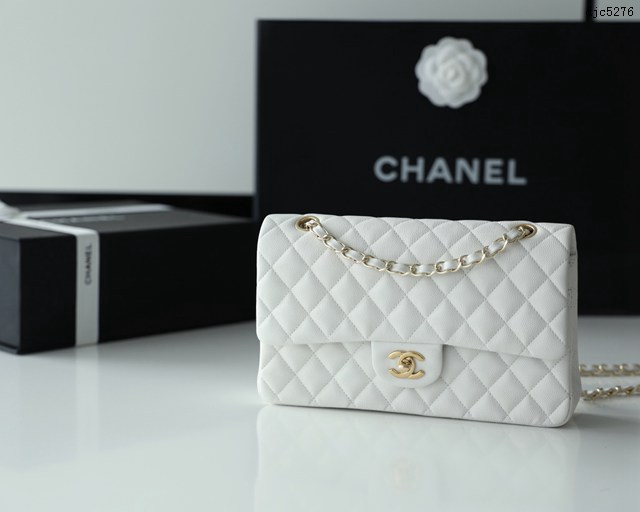 Chanel專櫃絕版白雪公主haas球紋牛皮鏈條女包 香奈兒經典款CF1112單肩斜挎女包 djc5276