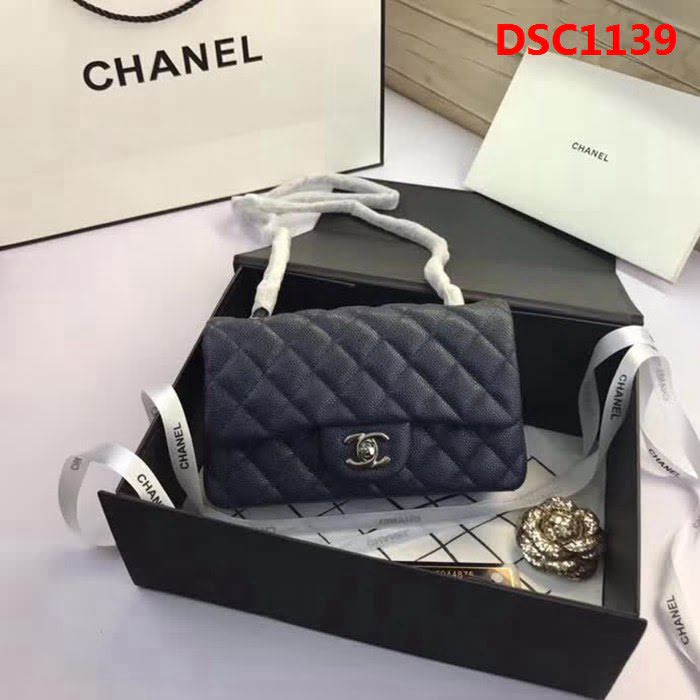 香奈兒CHANEL升級版A1116 進口小羊皮金銀鏈條斜背包 DSC1139