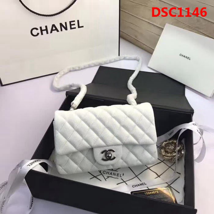 香奈兒CHANEL升級版A1116 進口小羊皮金銀鏈條斜背包 DSC1146