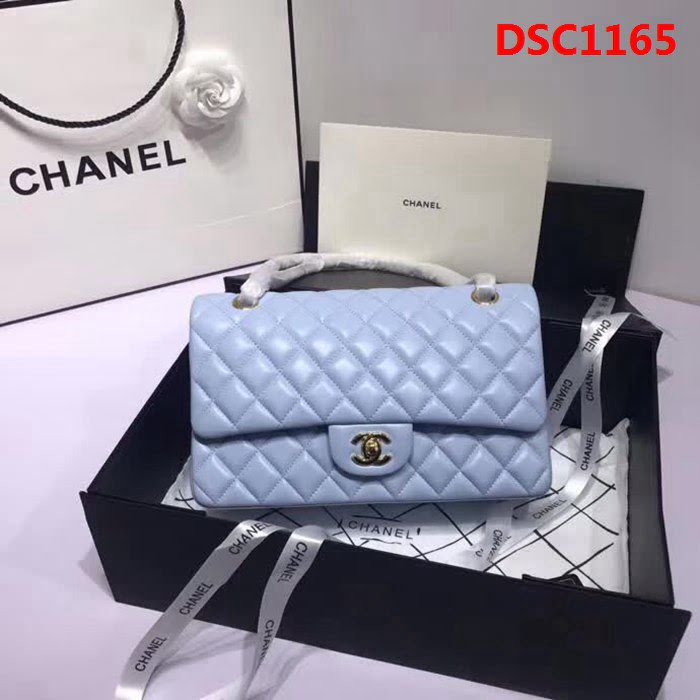 香奈兒CHANEL 升級版A1112進口小羊皮全新經典金銀鏈條肩背斜挎包 DSC1165