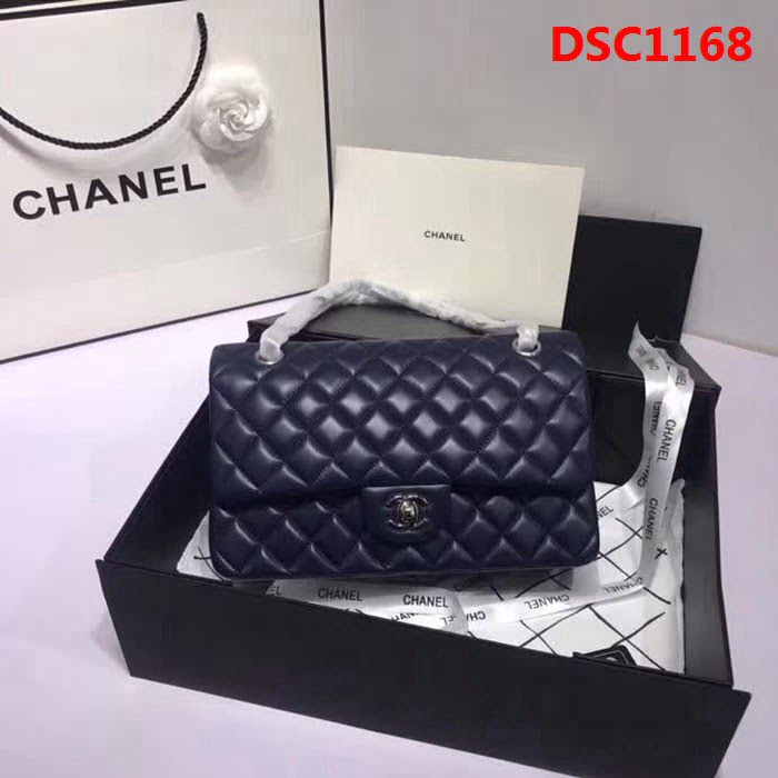 香奈兒CHANEL 升級版A1112進口小羊皮全新經典金銀鏈條肩背斜挎包 DSC1168