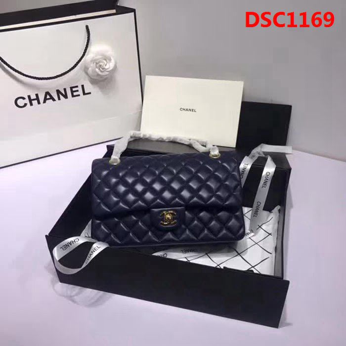 香奈兒CHANEL 升級版A1112進口小羊皮全新經典金銀鏈條肩背斜挎包 DSC1169