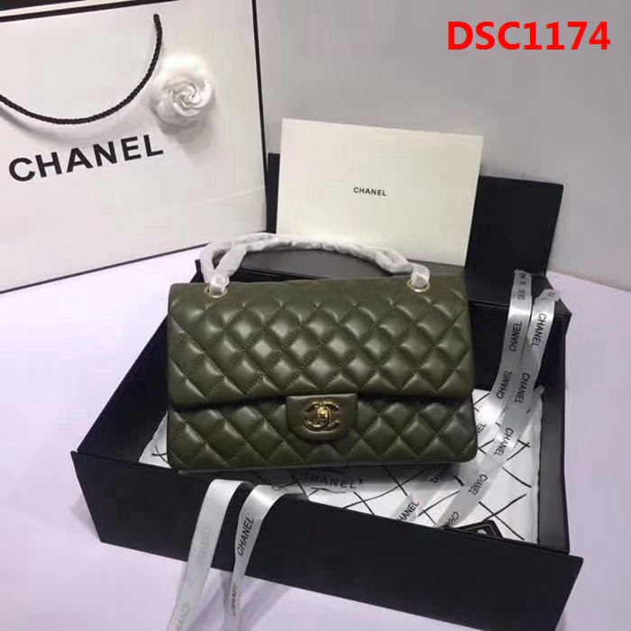 香奈兒CHANEL 升級版A1112進口小羊皮全新經典金銀鏈條肩背斜挎包 DSC1174