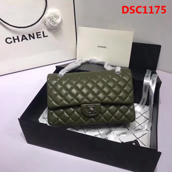 香奈兒CHANEL 升級版A1112進口小羊皮全新經典金銀鏈條肩背斜挎包 DSC1175