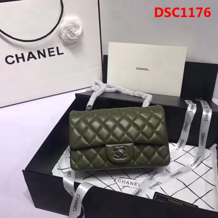 香奈兒CHANEL 升級版A1116進口小羊皮全新經典金銀鏈條肩背斜挎包 DSC1176