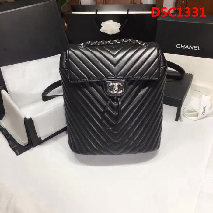 香奈兒CHANEL 原版複刻91122 V線背包Backpack 時尚雙肩包 DSC1331