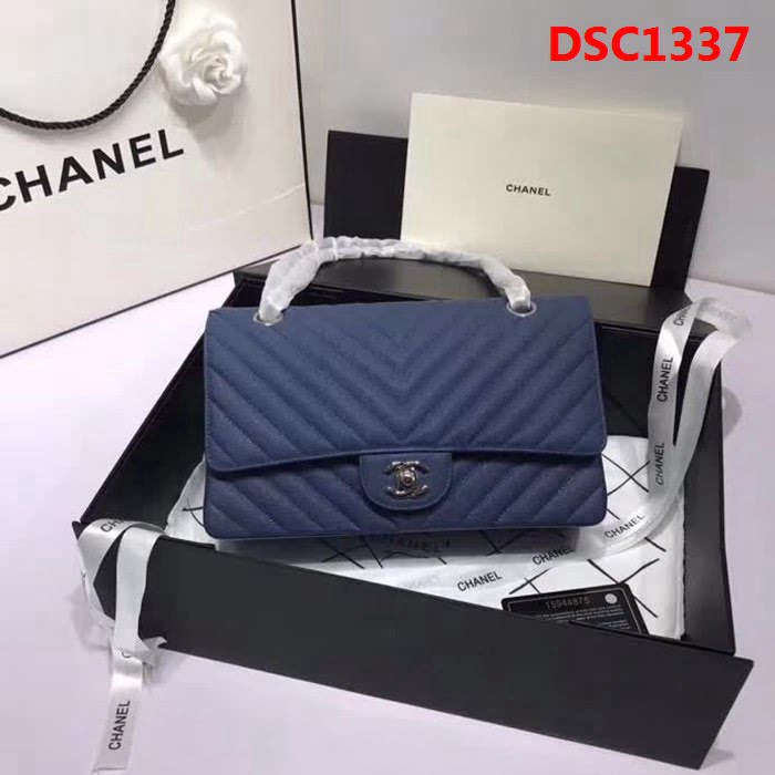 香奈兒CHANEL 升級版V線1112進口球紋皮肩背斜跨鏈條包 DSC1337