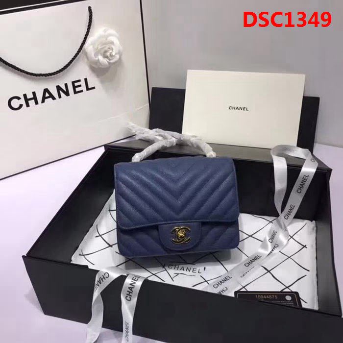 香奈兒CHANEL 升級版V線1115進口球紋皮肩背斜跨鏈條包 DSC1349