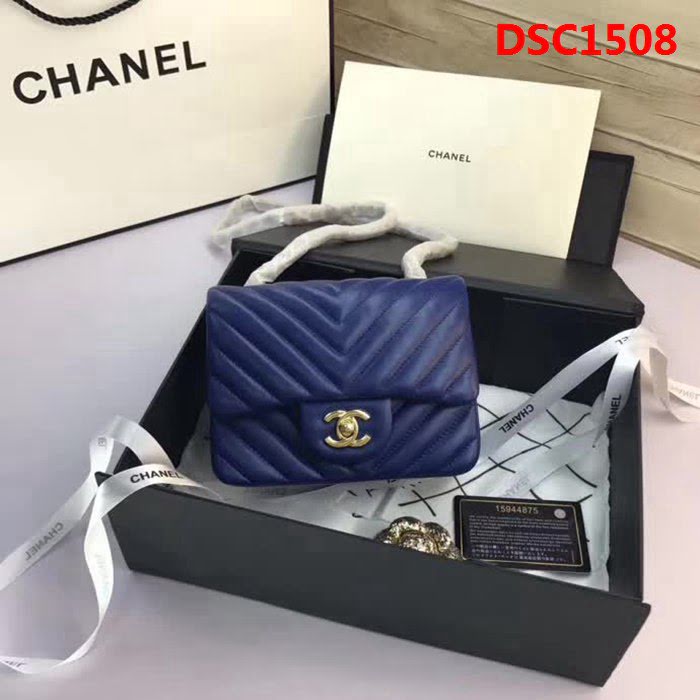 香奈兒CHANEL 升級版V線1115進口小羊皮全新經典單肩斜挎鏈條包 DSC1508