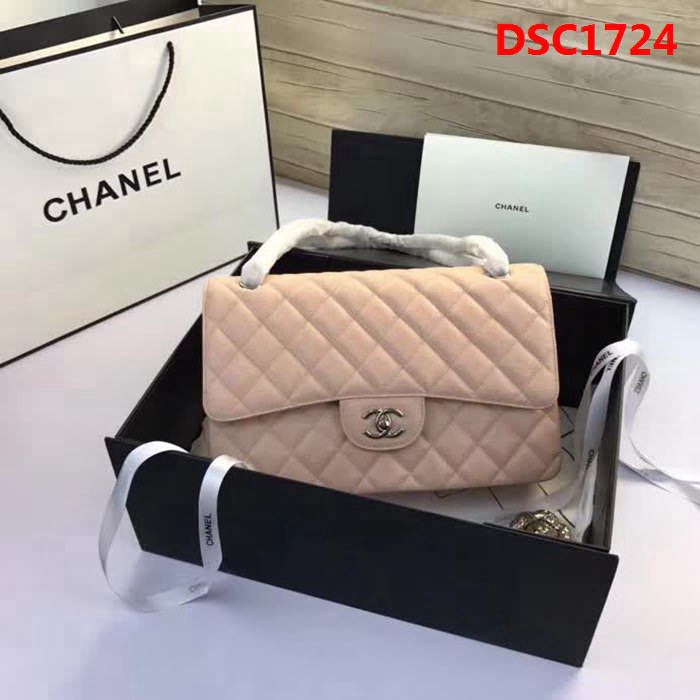 香奈兒CHANEL 升級版A1113全新經典小羊皮金銀鏈條單肩斜挎包 DSC1724