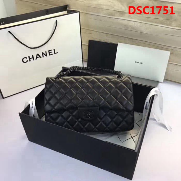 香奈兒CHANEL 升級版A1113全新經典小羊皮金銀鏈條單肩斜挎包 DSC1751