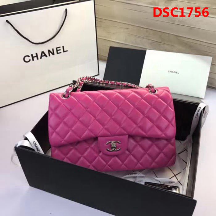 香奈兒CHANEL 升級版A1113全新經典小羊皮金銀鏈條單肩斜挎包 DSC1756