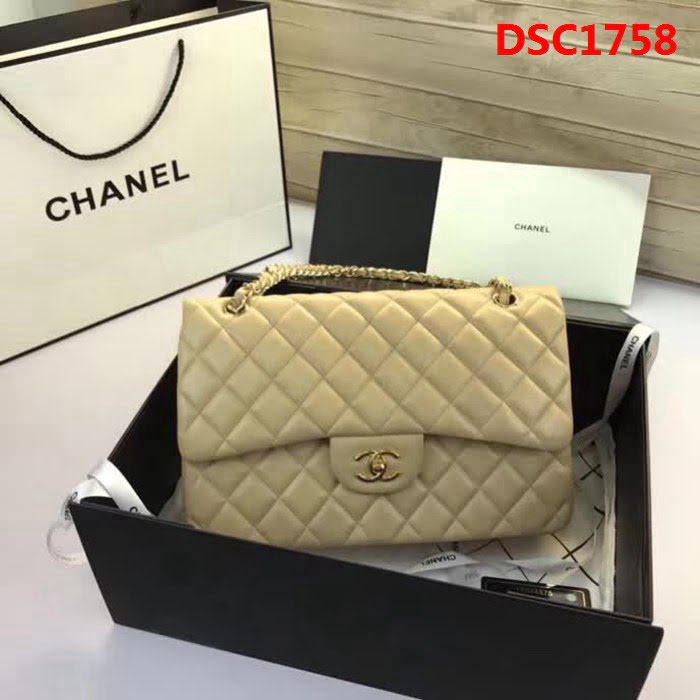 香奈兒CHANEL 升級版A1113全新經典小羊皮金銀鏈條單肩斜挎包 DSC1758