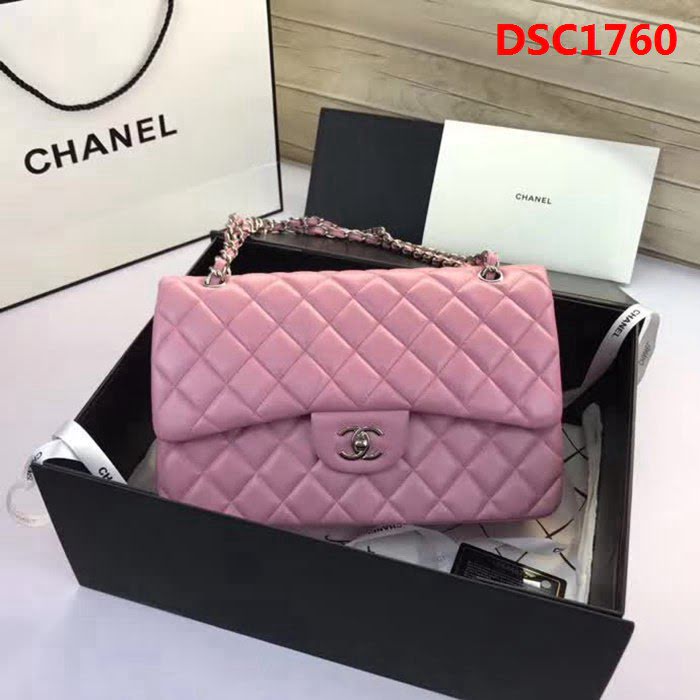 香奈兒CHANEL 升級版A1113全新經典小羊皮金銀鏈條單肩斜挎包 DSC1760