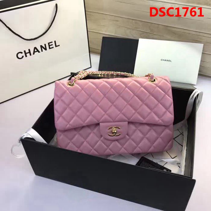 香奈兒CHANEL 升級版A1113全新經典小羊皮金銀鏈條單肩斜挎包 DSC1761