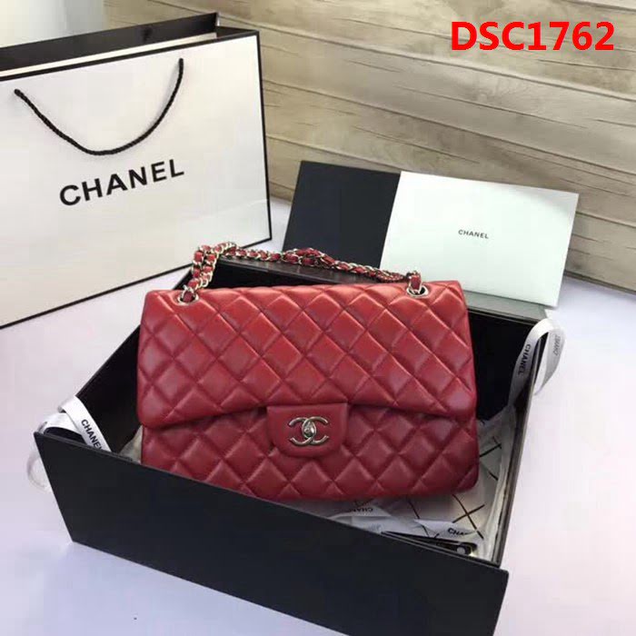 香奈兒CHANEL 升級版A1113全新經典小羊皮金銀鏈條單肩斜挎包 DSC1762