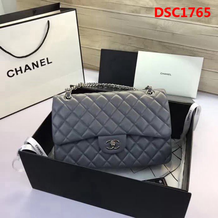 香奈兒CHANEL 升級版A1113全新經典小羊皮金銀鏈條單肩斜挎包 DSC1765