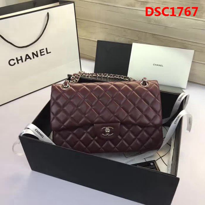 香奈兒CHANEL 升級版A1113全新經典小羊皮金銀鏈條單肩斜挎包 DSC1767