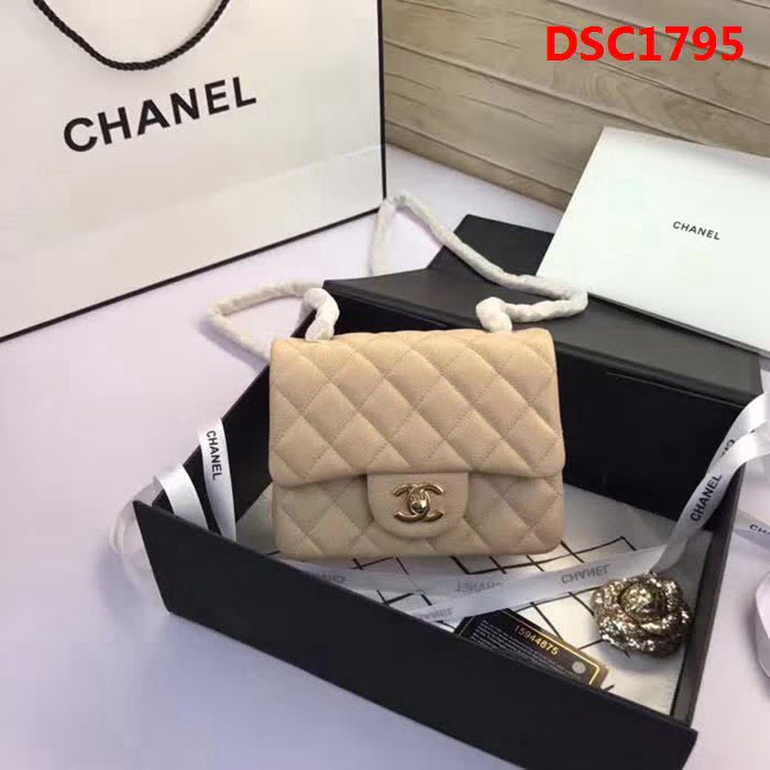 香奈兒CHANEL 升級版A1115全新經典小羊皮金銀鏈條單肩斜挎包 DSC1795