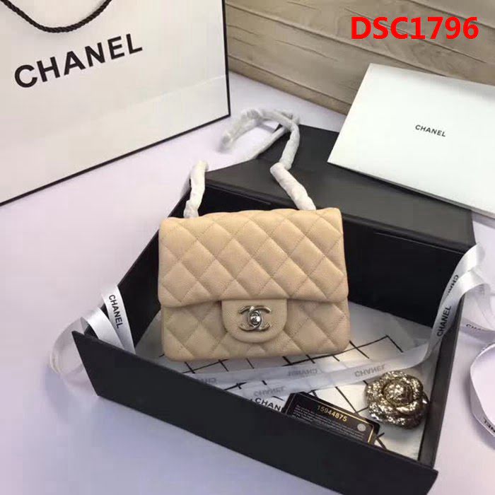 香奈兒CHANEL 升級版A1115全新經典小羊皮金銀鏈條單肩斜挎包 DSC1796