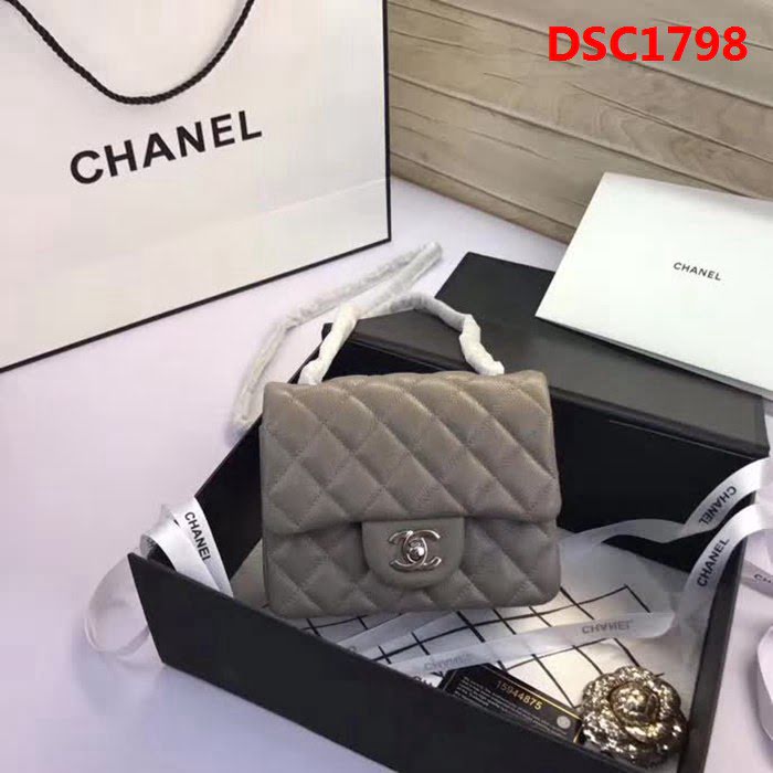 香奈兒CHANEL 升級版A1115全新經典小羊皮金銀鏈條單肩斜挎包 DSC1798