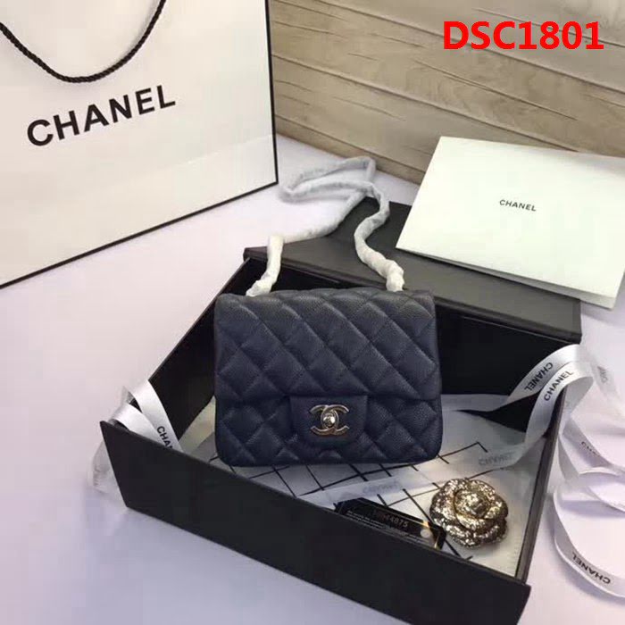 香奈兒CHANEL 升級版A1115全新經典小羊皮金銀鏈條單肩斜挎包 DSC1801