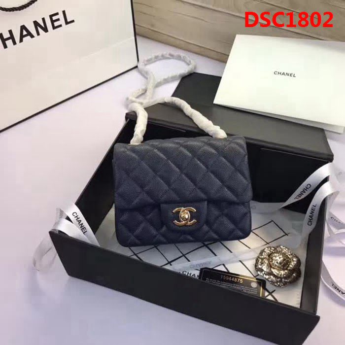 香奈兒CHANEL 升級版A1115全新經典小羊皮金銀鏈條單肩斜挎包 DSC1802