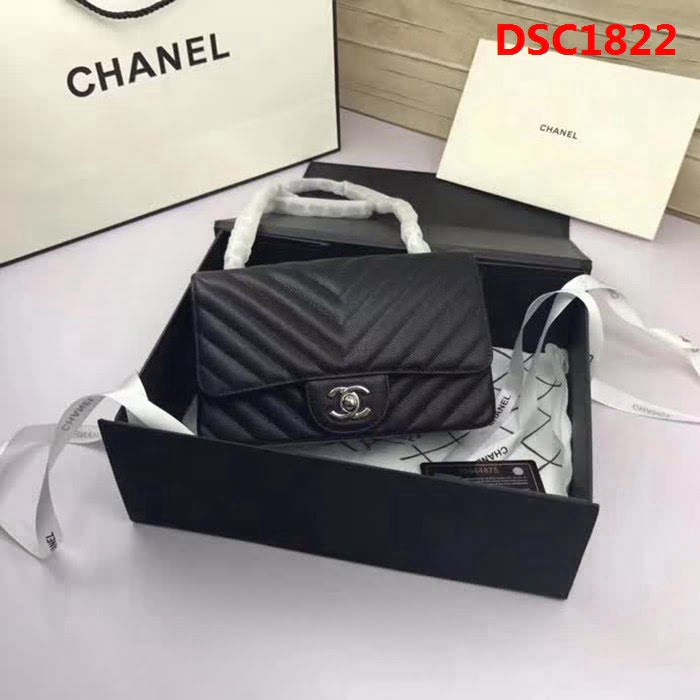 香奈兒CHANEL 升級版V線1116進口球紋皮單肩斜挎鏈條包 DSC1822