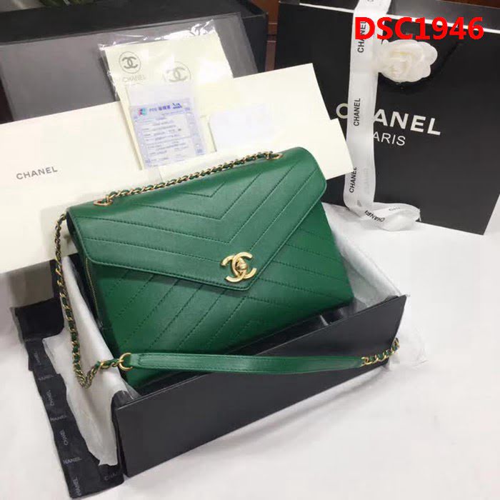 香奈兒CHANEL 57432 2018最新款式 原版皮羊皮單肩斜挎鏈條包 DSC1946