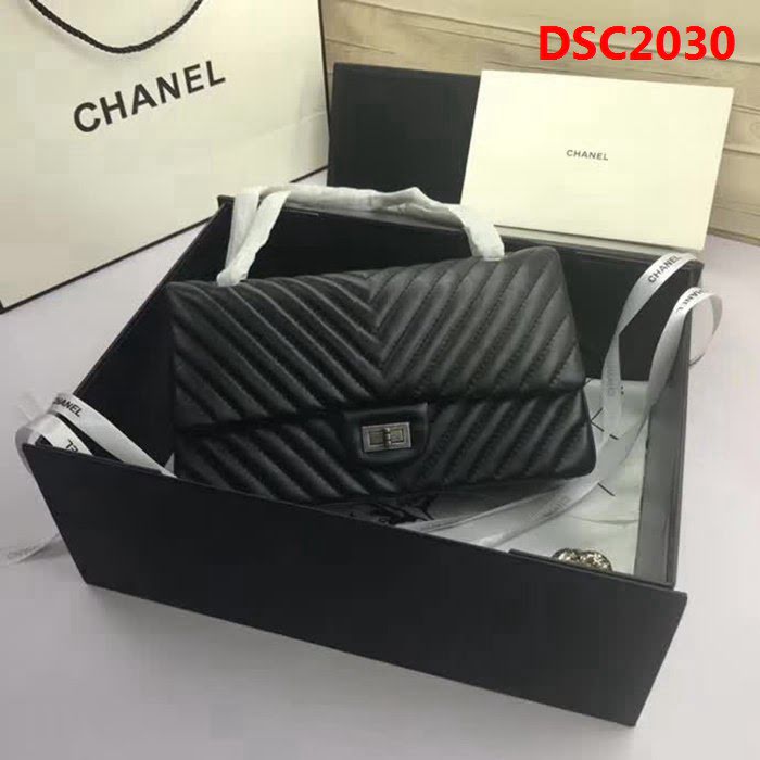 香奈兒CHANEL V226進口大象紋胎牛皮單肩斜挎鏈條包 DSC2030